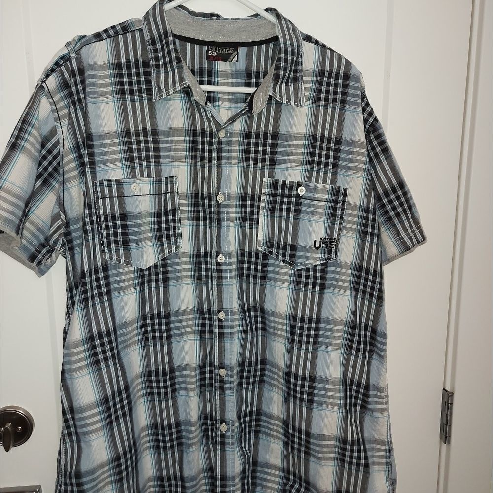 MENS Vintage 55 short sleeve button down shirt